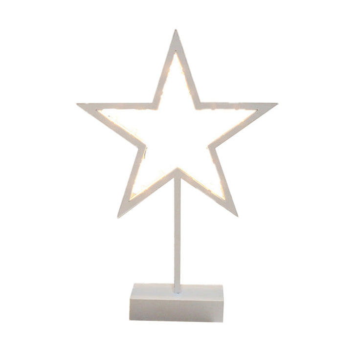 Skørter | Geometric Bedroom Battery Table Lamp Plastic Kids Style LED Nightstand Lighting in White