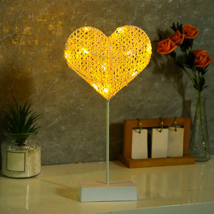Skørter | Rattan Weaving LED Table lamp Children White Battery Night light for Girls room