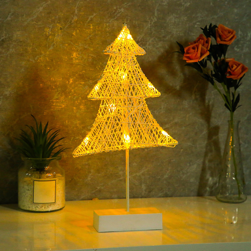 Skørter | Rattan Weaving LED Table lamp Children White Battery Night light for Girls room