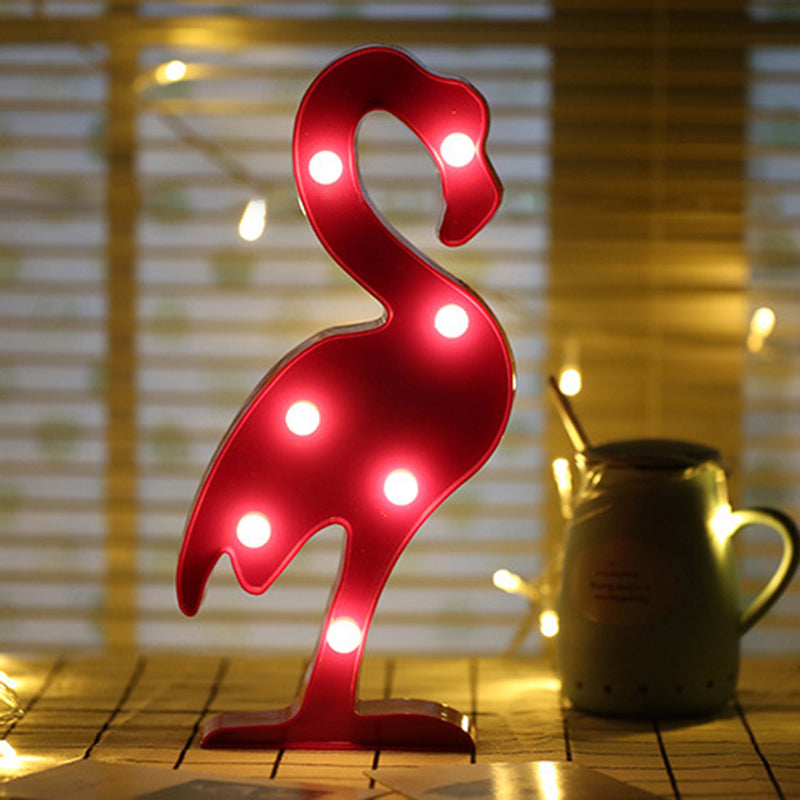 Skørter | Cartoon Girl Bedroom Battery Table Lamp Plastic Kids Style LED Nightstand Lighting