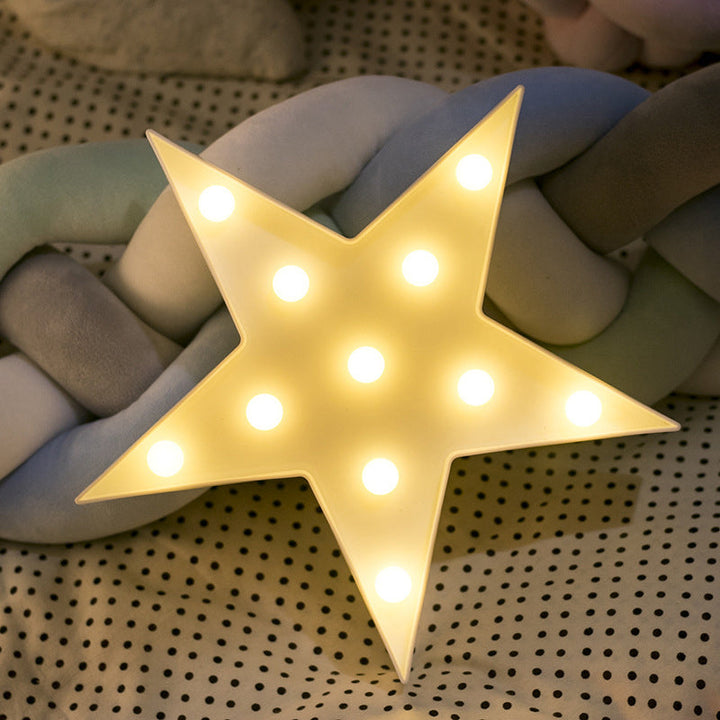 Skørter | Cartoon Girl Bedroom Battery Table Lamp Plastic Kids Style LED Nightstand Lighting