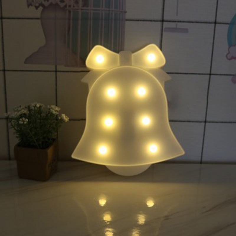 Skørter | Artistic Cartoon-shaped LED Table Lamp Plastic Bedroom Battery Nightstand Lamp
