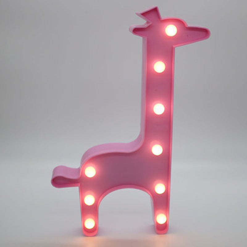 Skørter | Artistic Cartoon-shaped LED Table Lamp Plastic Bedroom Battery Nightstand Lamp