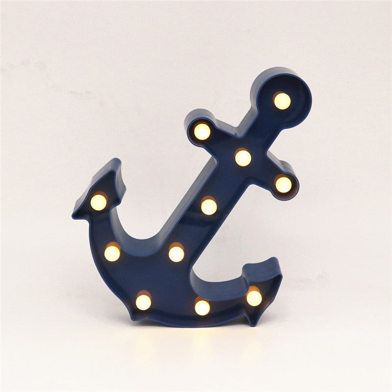 Skørter | Plastic anchor-shaped battery wall lamp decorative LED night light ideas for the children's room