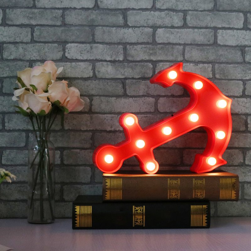 Skørter | Plastic anchor-shaped battery wall lamp decorative LED night light ideas for the children's room