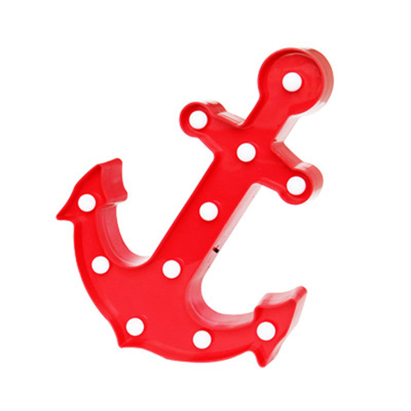 Skørter | Plastic anchor-shaped battery wall lamp decorative LED night light ideas for the children's room