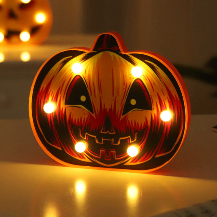 Skørter | Pumpkin-shaped bedroom battery table lamp plastic Kids style LED bedside lighting