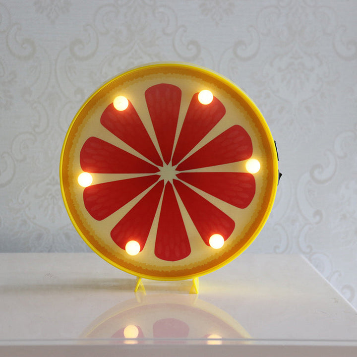 Skørter | Artistic Fruit-Shaped LED Table Lighting Plastic Bedroom Battery Nightstand Lamp