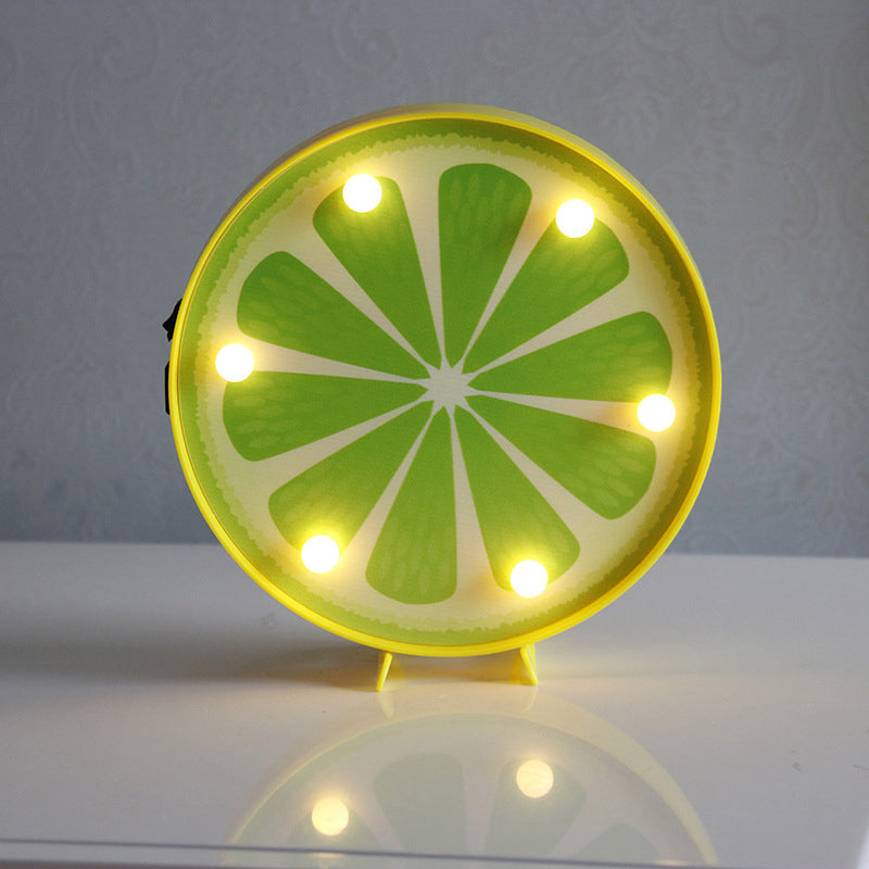 Skørter | Artistic Fruit-Shaped LED Table Lighting Plastic Bedroom Battery Nightstand Lamp