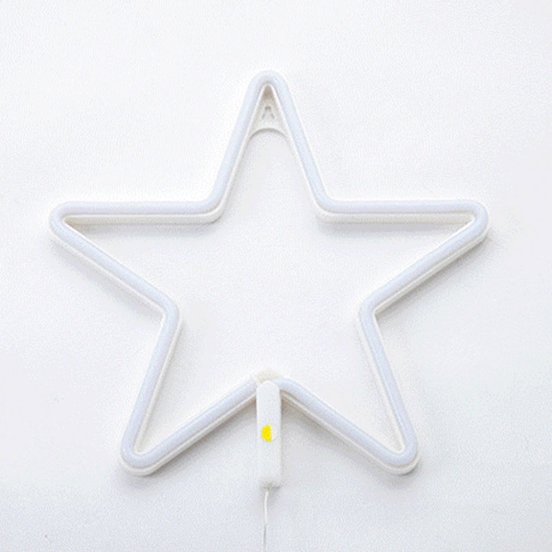 Skørter | Cartoon-shaped bedroom table lighting plastic decorative LED nightstand lamp in white