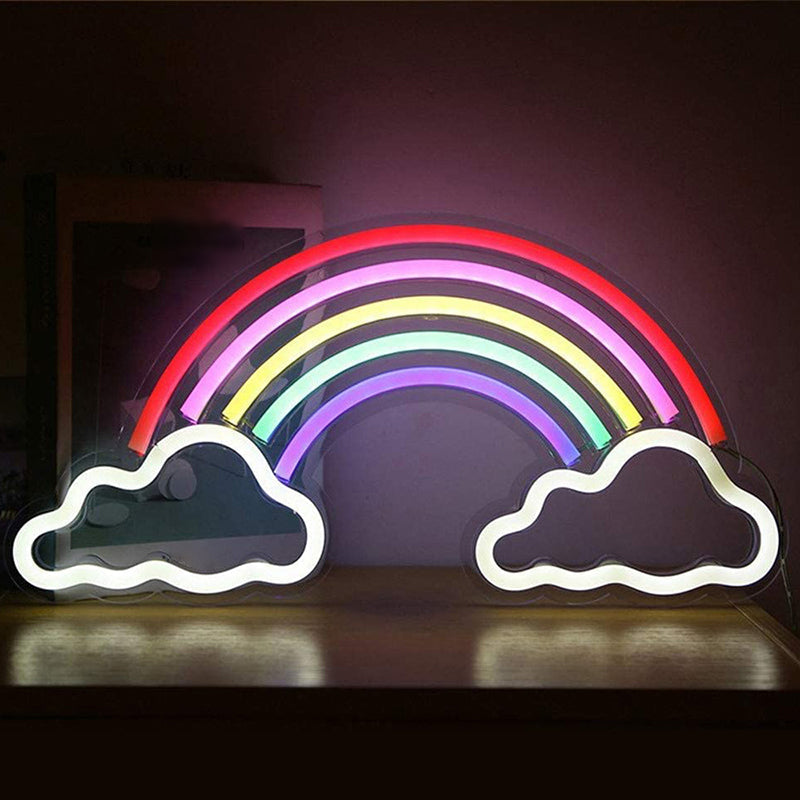 Skørter | Plastic Cartoon Shaped USB Wall Light Artistic LED Neon Night Lamp for Living Room