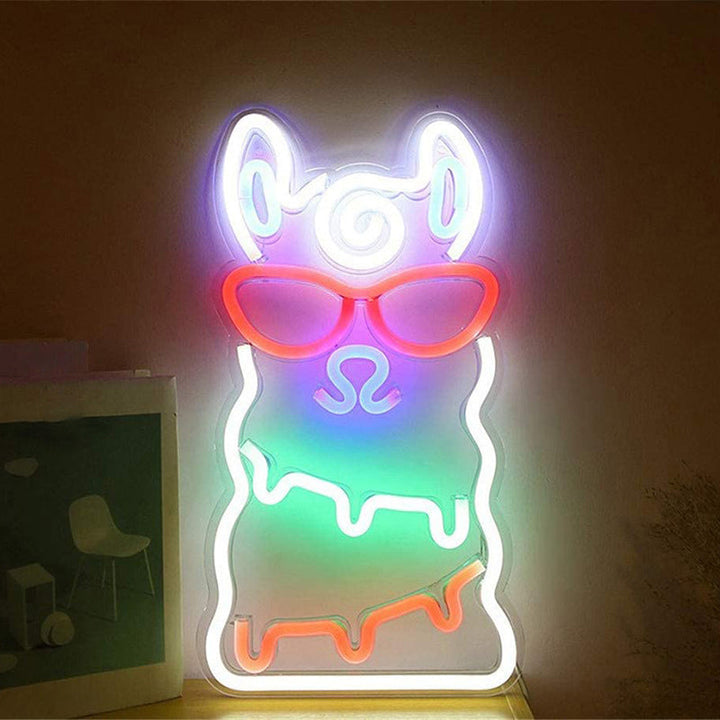 Skørter | Plastic Cartoon Shaped USB Wall Light Artistic LED Neon Night Lamp for Living Room