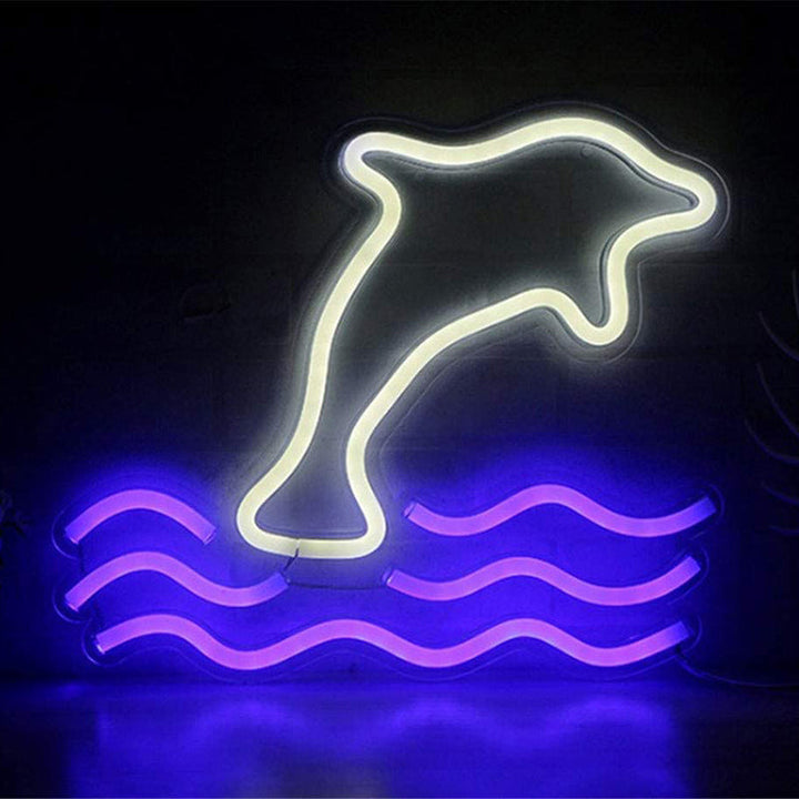 Skørter | Plastic Cartoon Shaped USB Wall Light Artistic LED Neon Night Lamp for Living Room