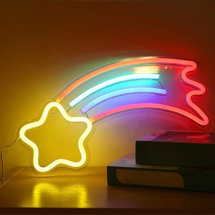 Skørter | Plastic Cartoon Shaped USB Wall Light Artistic LED Neon Night Lamp for Living Room