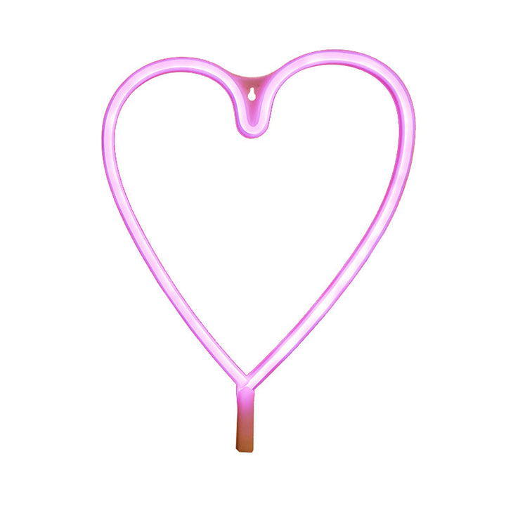 Skørter | Cartoon Shape LED Neon Night Light Art Decor Plastic White Battery Wall Lighting Ideas