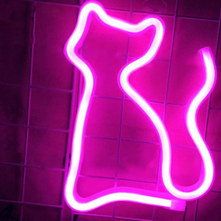 Skørter | Animal Bedroom LED Wall Lamp Plastic Artistic Neon Night Light in White