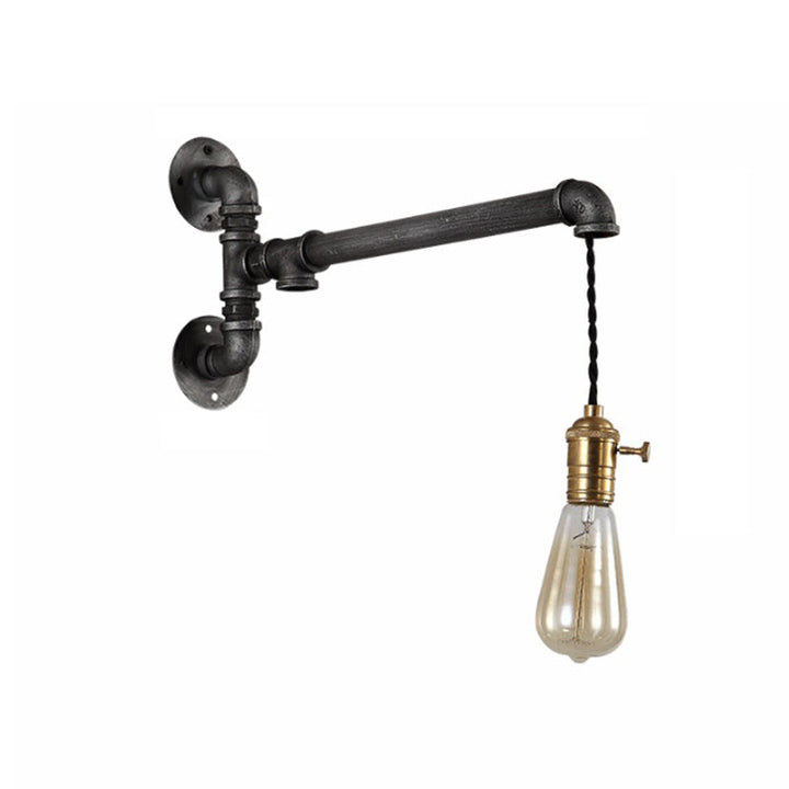 Skørter | Metal black sconce light hanging shade 1/4 light industrial wall mounted lighting for dining room