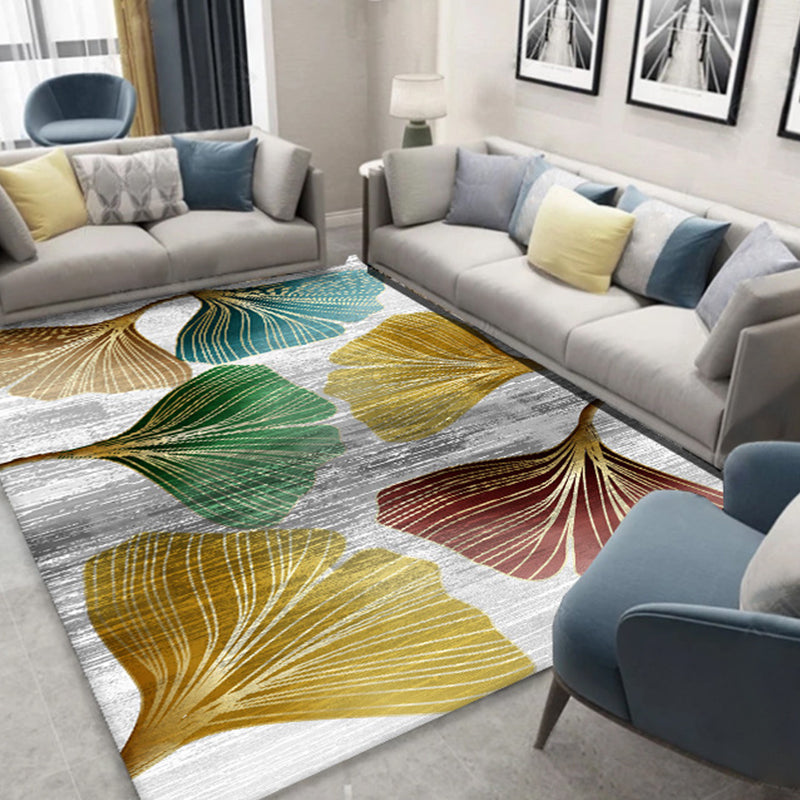Lisslune | Glam 3D Print Geometric Rug Multicolored Modern Rug Polyester Pet Friendly Stain Resistant Non-Slip Rug for Home
