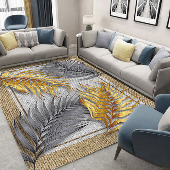Lisslune | Glam 3D Print Geometric Rug Multicolored Modern Rug Polyester Pet Friendly Stain Resistant Non-Slip Rug for Home