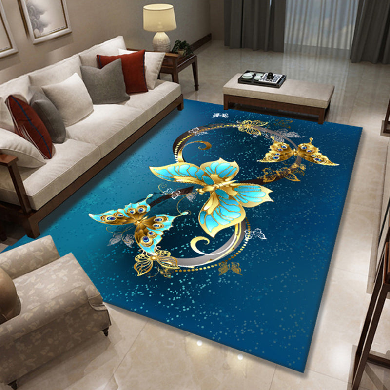 Lisslune | Glam 3D Print Geometric Rug Multicolored Modern Rug Polyester Pet Friendly Stain Resistant Non-Slip Rug for Home
