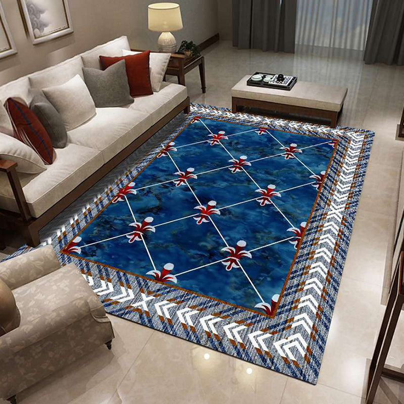 Lisslune | Glam 3D Print Geometric Rug Multicolored Modern Rug Polyester Pet Friendly Stain Resistant Non-Slip Rug for Home