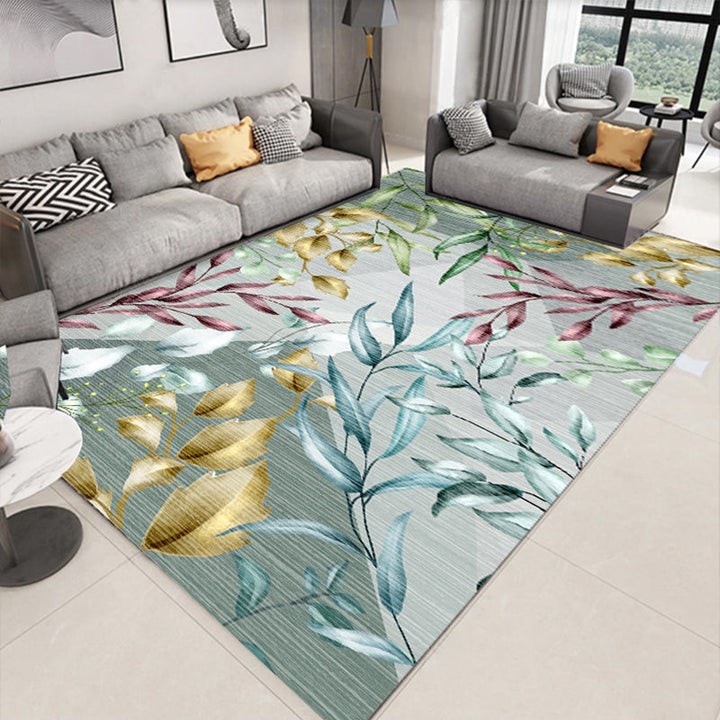 Lisslune | Glam 3D Print Geometric Rug Multicolored Modern Rug Polyester Pet Friendly Stain Resistant Non-Slip Rug for Home