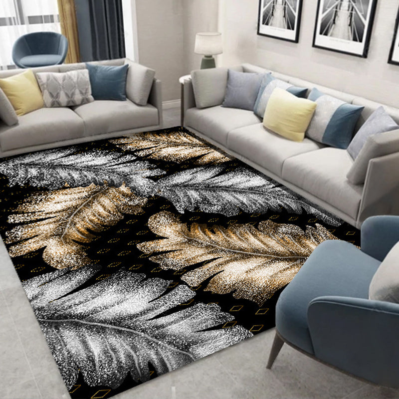 Lisslune | Glam 3D Print Geometric Rug Multicolored Modern Rug Polyester Pet Friendly Stain Resistant Non-Slip Rug for Home