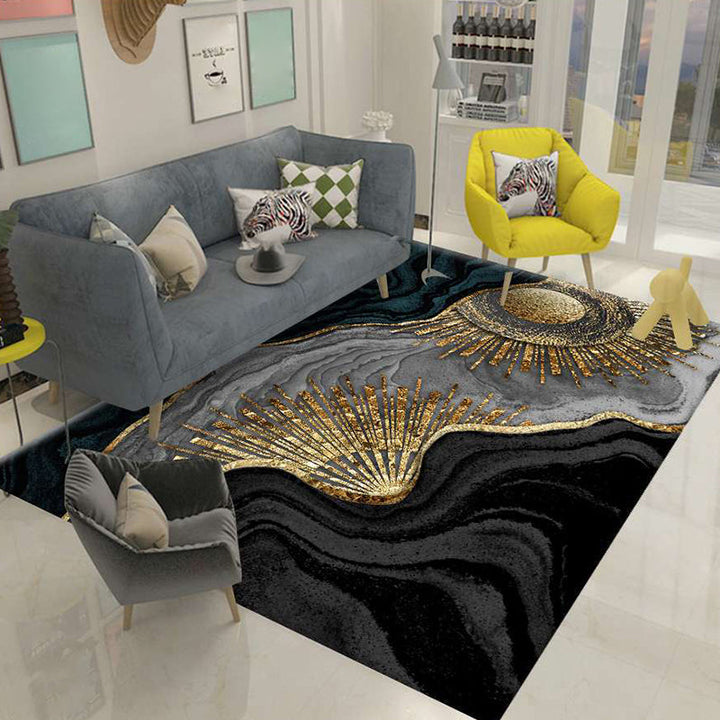 Lisslune | Nordic Abstract Botanical Carpet Multicolor Synthetic Carpet Non-slip Machine washable Pet friendly Area rug for Living room