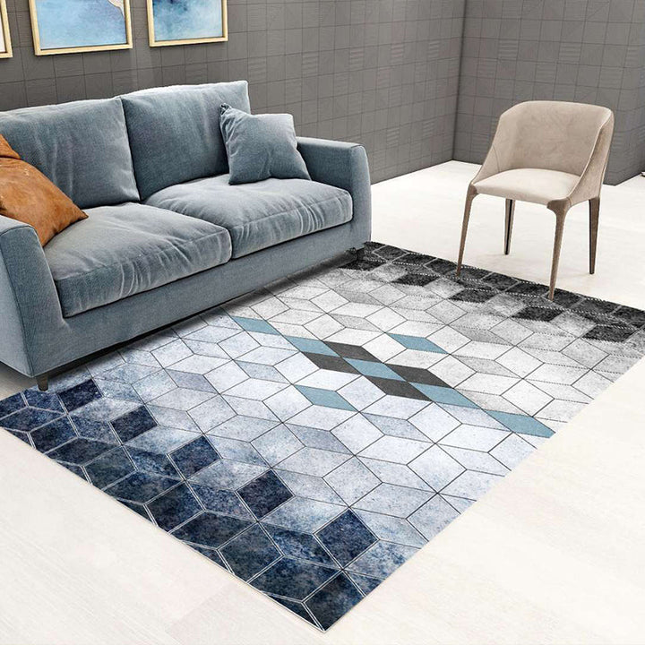 Lisslune | Nordic Abstract Botanical Carpet Multicolor Synthetic Carpet Non-slip Machine washable Pet friendly Area rug for Living room
