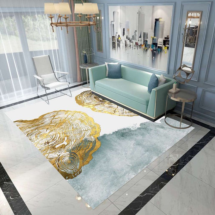 Lisslune | Nordic Abstract Botanical Carpet Multicolor Synthetic Carpet Non-slip Machine washable Pet friendly Area rug for Living room