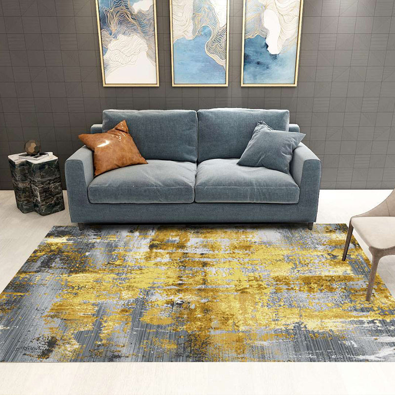 Lisslune | Nordic Abstract Botanical Carpet Multicolor Synthetic Carpet Non-slip Machine washable Pet friendly Area rug for Living room