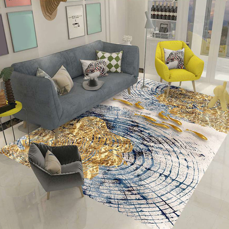 Lisslune | Nordic Abstract Botanical Carpet Multicolor Synthetic Carpet Non-slip Machine washable Pet friendly Area rug for Living room