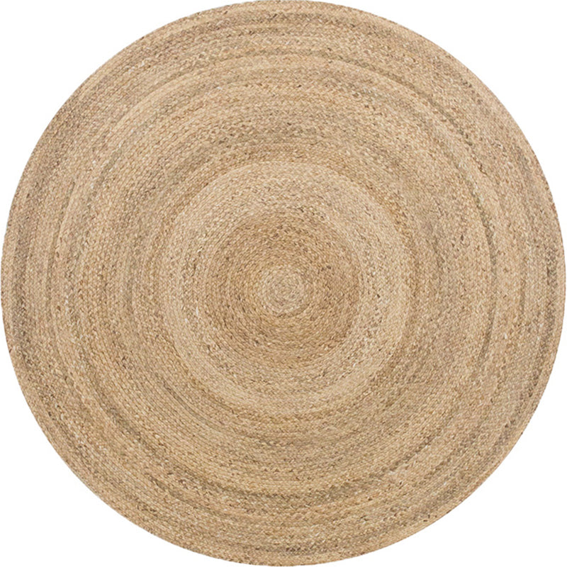 Lisslune | Multi-Color Living Room Rug Rustic Solid Color Carpet Natural Jute Pet Friendly Washable Non-Slip Mat Rug