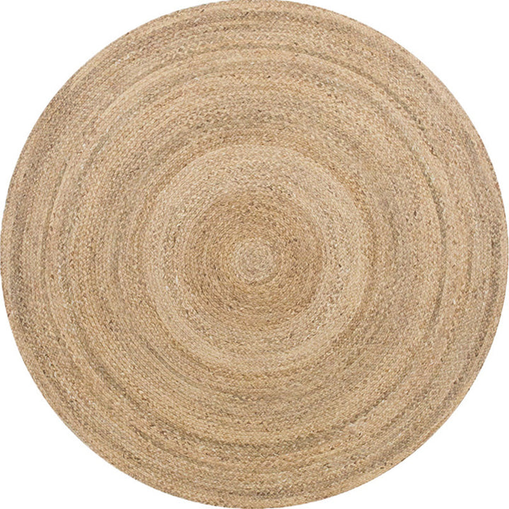 Lisslune | Multi-Color Living Room Rug Rustic Solid Color Carpet Natural Jute Pet Friendly Washable Non-Slip Mat Rug