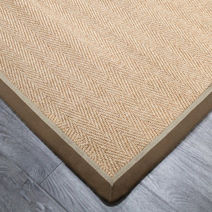 Lisslune | Multicolor Plain Mat Rug Sisal Woven Lodge Rug Non-Slip Backing Stain Resistant Machine Washable Area Carpet for Room