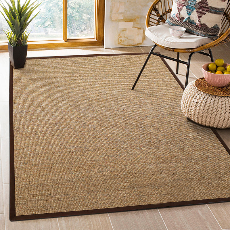 Lisslune | Multicolor Plain Mat Rug Sisal Woven Lodge Rug Non-Slip Backing Stain Resistant Machine Washable Area Carpet for Room