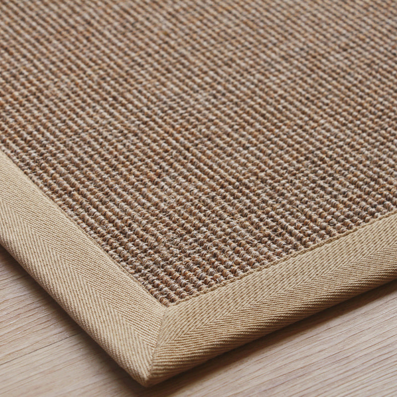 Lisslune | Beige Rustic Carpet Sisal Solid Color Carpet Washable Non-Slip Pet-Friendly Carpet for Bedroom