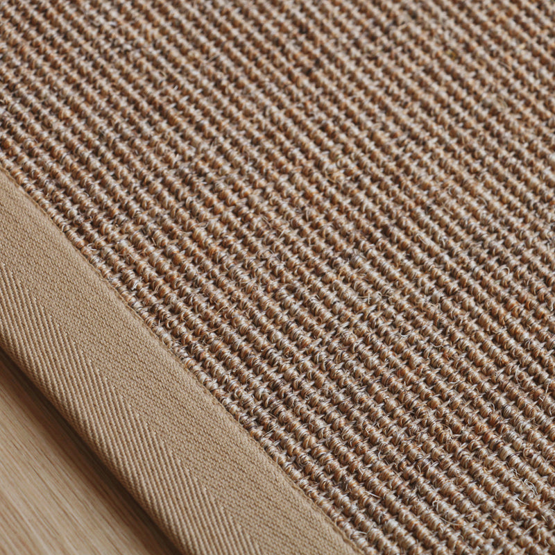 Lisslune | Beige Rustic Carpet Sisal Solid Color Carpet Washable Non-Slip Pet-Friendly Carpet for Bedroom
