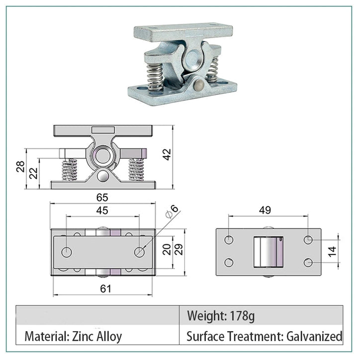 Lisslune | Solid Door Heavy Duty Drawer Latch