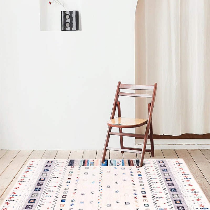 Lisslune | Moroccan Home Area Rug Multicolored Pattern Rug Polypropylene Pet-Friendly Machine Washable Rug