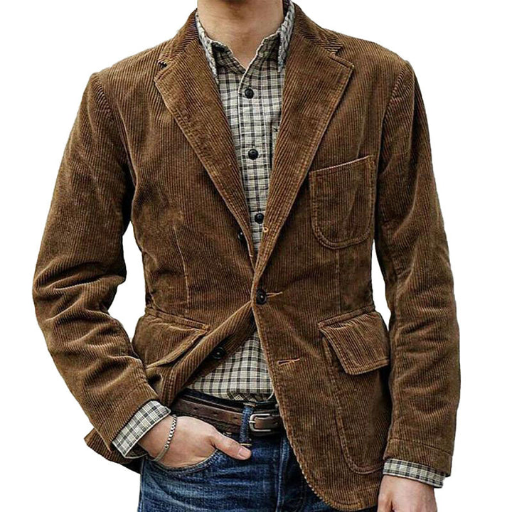 Men's cord blazer with modern details and practical pockets Lisslune