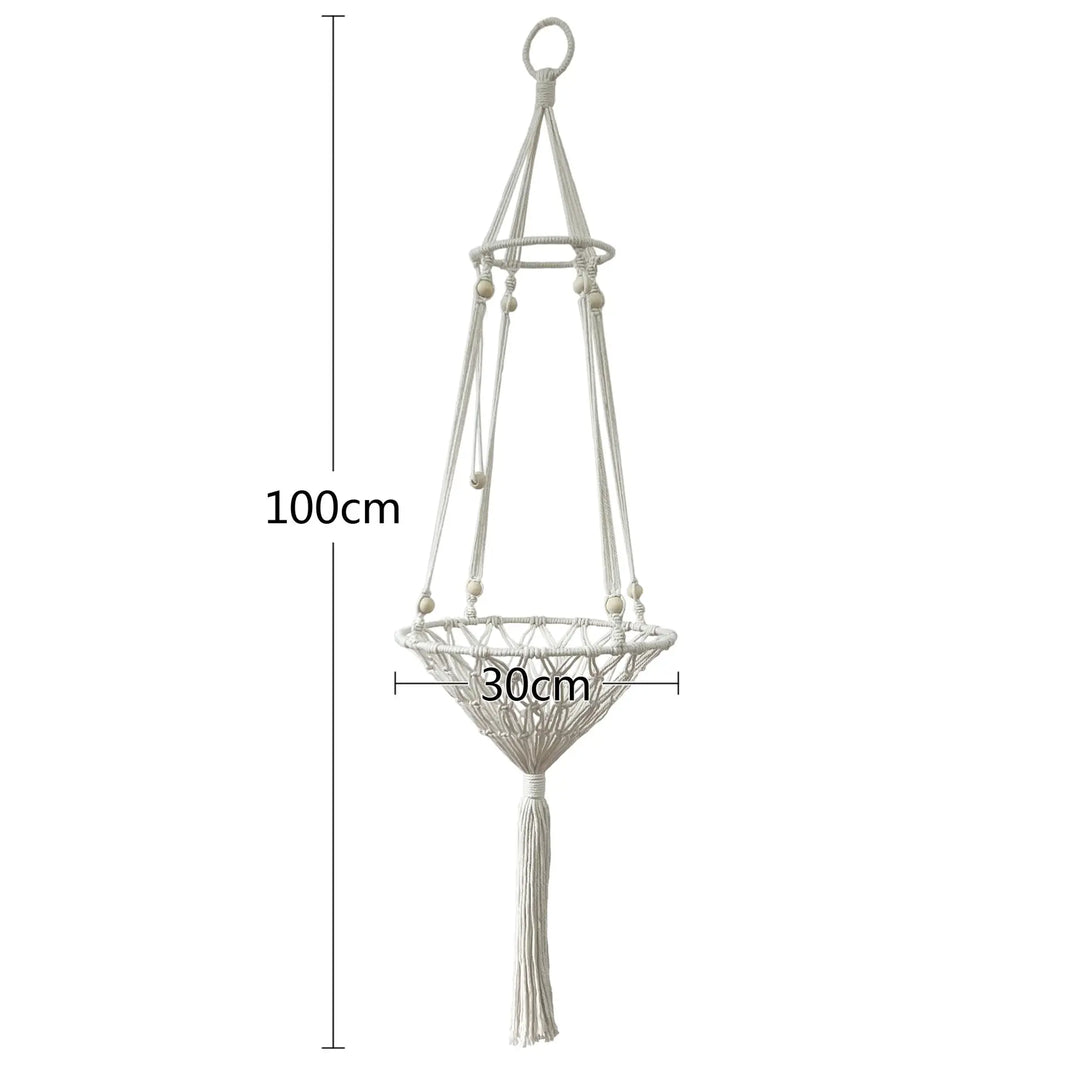 Lisslune | Spacious Macrame Pet Hammock - Stylish Hanging Swing Bed for Cats and Dogs, Cozy Home Accessory, Perfect Gift for Furry Friends