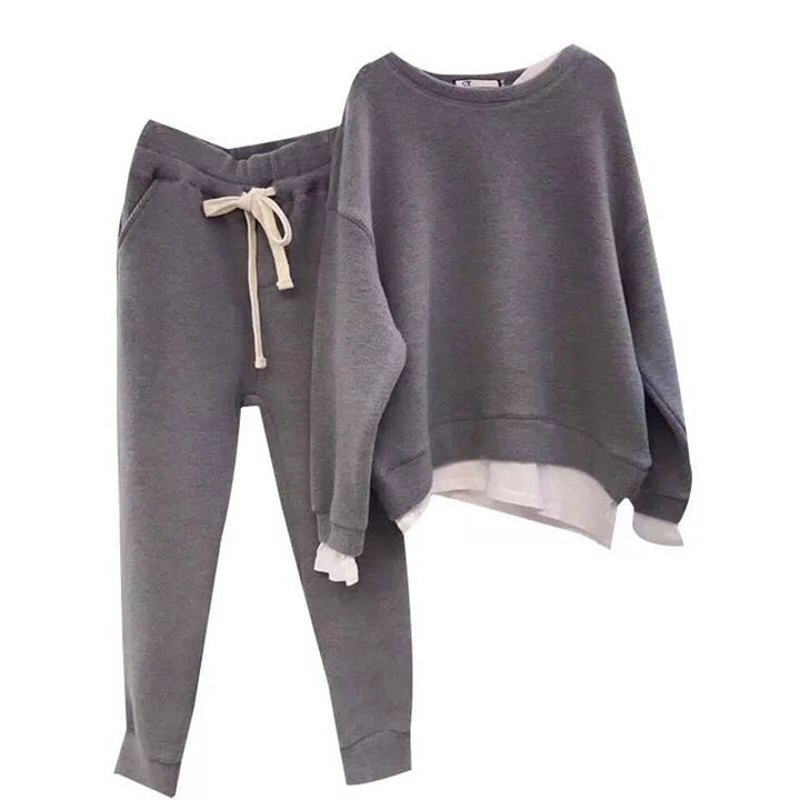 Women's casual leisure sports set with oversized sweater and relaxed joggers Lisslune