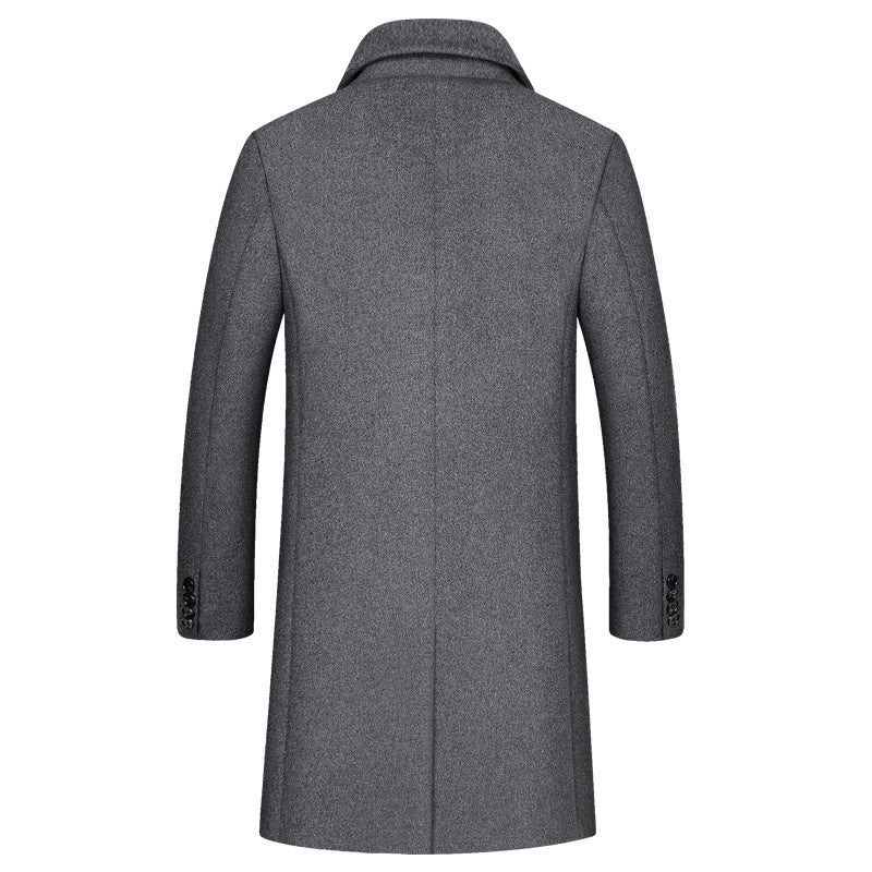 Men's Elegant and Warmer Wool Coat with Innovative Lining Lisslune