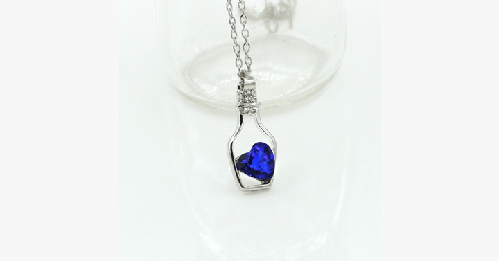 Lisslune | Love Bottle Gemstone Pendant Necklace - For whenever you need a sip of love