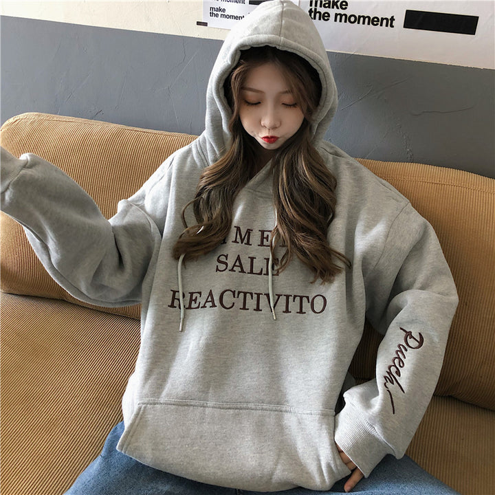 Women's hoodies with large logo and practical kangaroo pocket design Lisslune