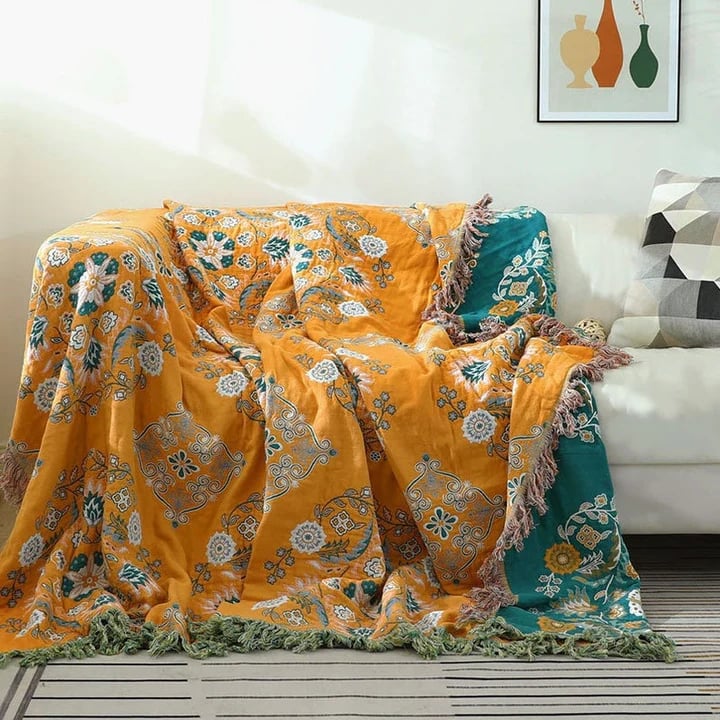 Lisslune | Cotton Queen Bedcover Sofa Blanket