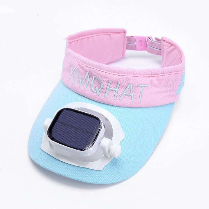 Lisslune | Sun Visor Hat with Solar Powered Fan, for Camping, Hiking