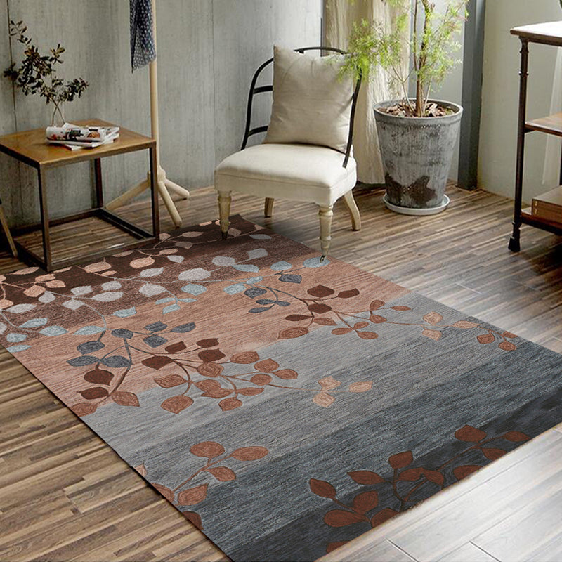 Lisslune | Glamour Drawing Print Rug Multicolor Chinoiserie Rug Synthetic Pet Friendly Non-Slip Back Washable Rug for Home