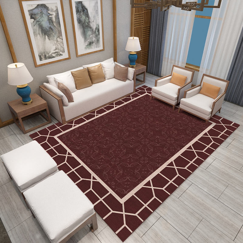 Lisslune | Fancy Multicolor Flower Rug Polypropylene Asian Style Rug Stain Resistant Anti-Slip Backing Pet Friendly Rug for Guest Room